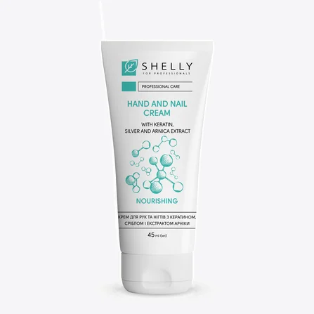 Crema per mani e unghie con cheratina, argento ed estratto di arnica Shelly