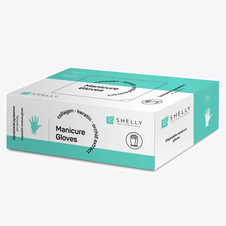 Set guanti monouso per manicure Shelly 25 paia