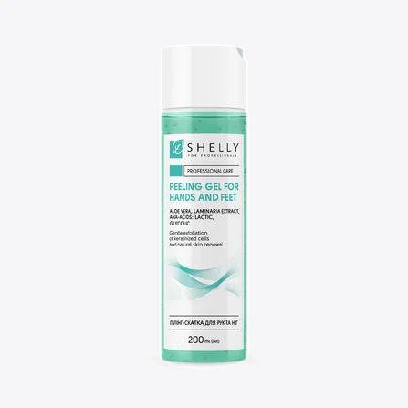 Peeling gel per mani e piedi con aloe vera e acidi AHA Shelly