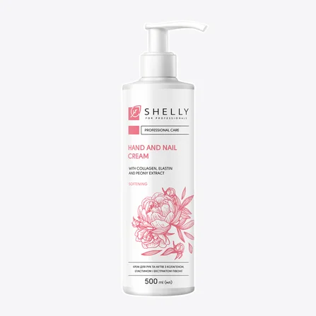 Crema per mani e unghie con collagene, elastina ed estratto di peonia Shelly