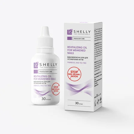 Olio ristrutturante per unghie indebolite con farnesolo e tea tree Shelly