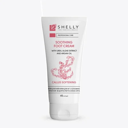 Crema piedi emolliente con urea, estratto di alghe e olio di argan Shelly