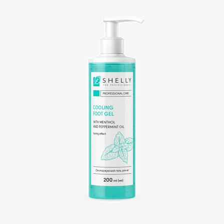 Gel rinfrescante per piedi con mentolo e olio di menta Shelly