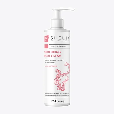 Crema piedi emolliente con urea, estratto di alghe e olio di argan Shelly
