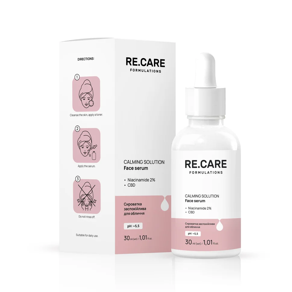 Siero viso lenitivo Calming Solution Face Serum RE.CARE