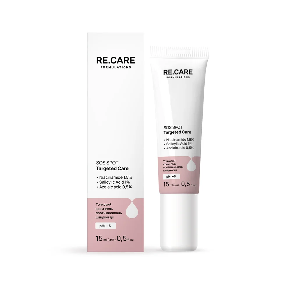 Crema-gel localizzata ad azione rapida SOS Spot Targeted Care RE.CARE