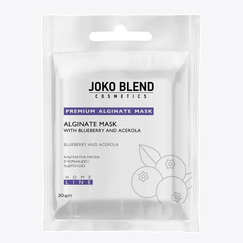 Maschera all’alginato al mirtillo e acerola Joko Blend
