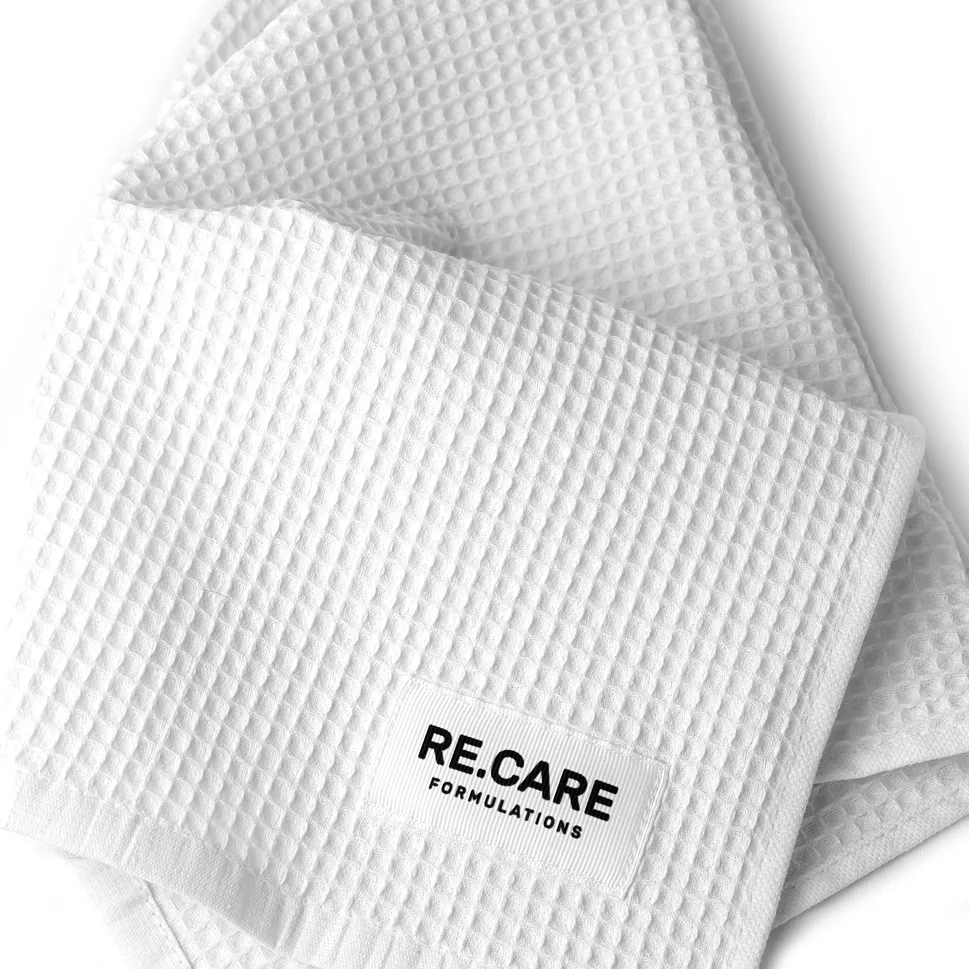 Asciugamano viso in cotone a nido d'ape Pure Waffle RE.CARE