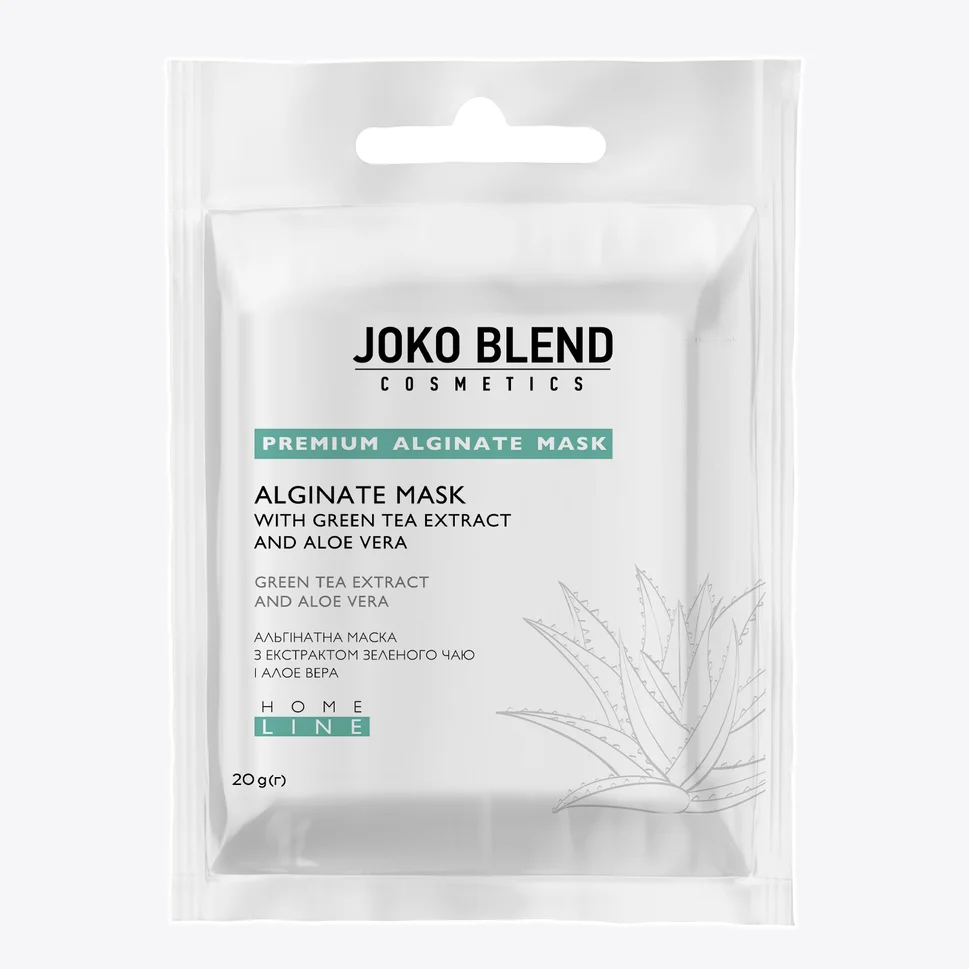 Maschera all’alginato lenitiva al tè verde e aloe vera Joko Blend