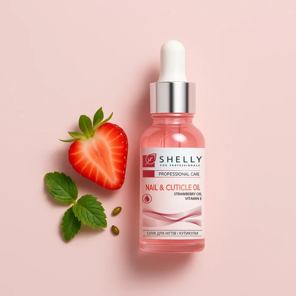 Olio per unghie e cuticole con fragola e vitamina E Shelly