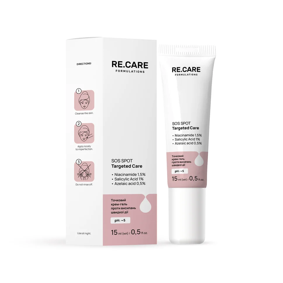 Crema-gel localizzata ad azione rapida SOS Spot Targeted Care RE.CARE