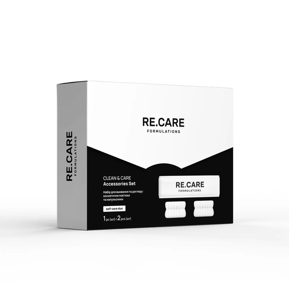 Set fascia per capelli e polsini Clean & Care Accessories Set RE.CARE