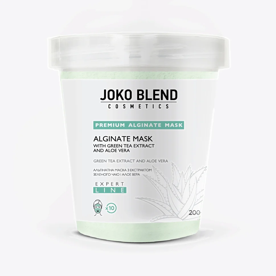 Maschera all’alginato lenitiva al tè verde e aloe vera Joko Blend