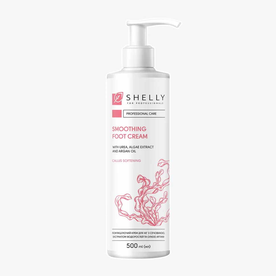 Crema piedi emolliente con urea, estratto di alghe e olio di argan Shelly