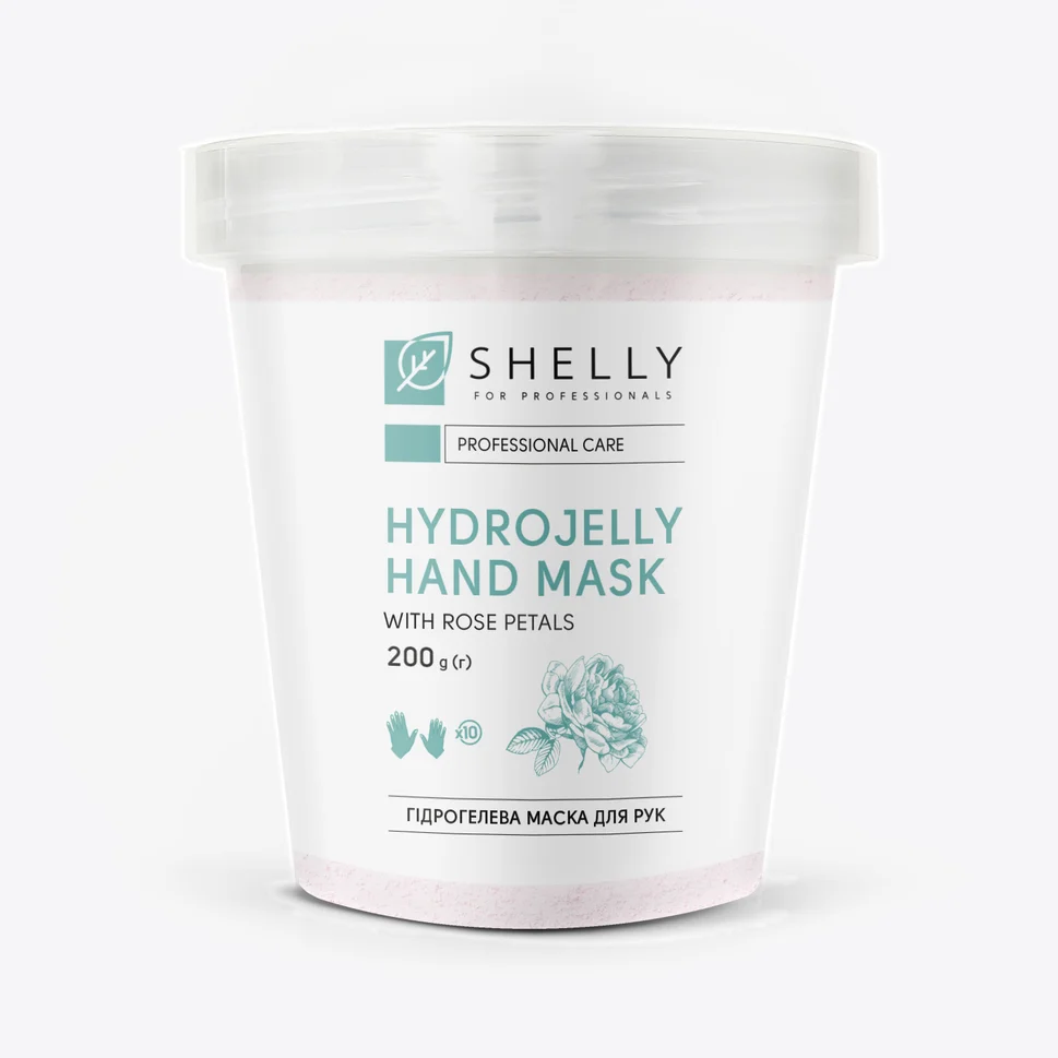 Maschera idrogel per mani con petali di rosa Shelly