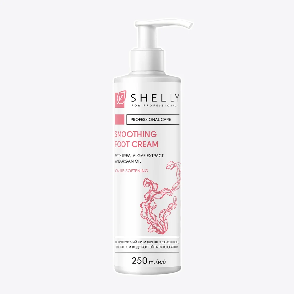 Crema piedi emolliente con urea, estratto di alghe e olio di argan Shelly