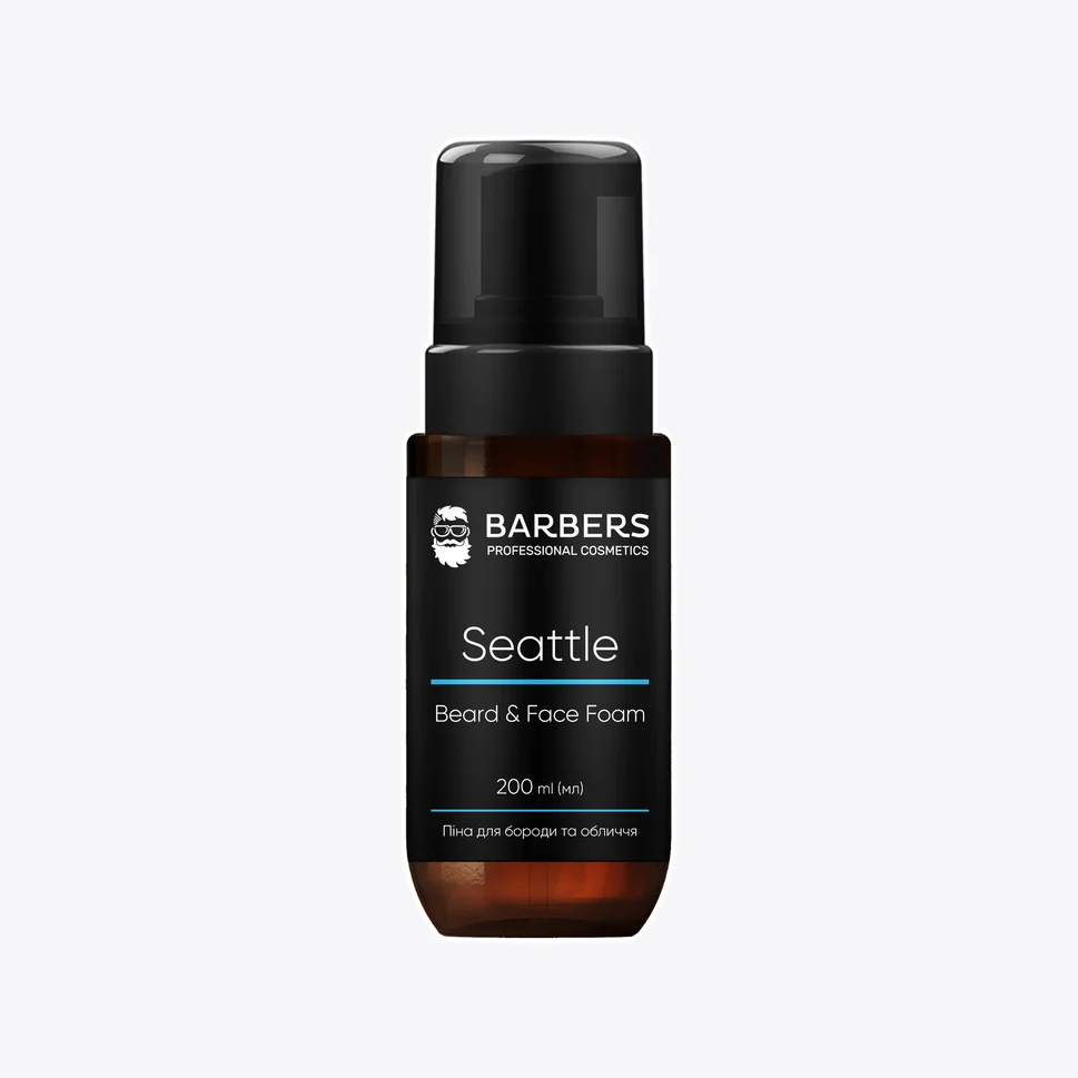 Schiuma detergente 2 in 1 per barba e viso Seattle Barbers