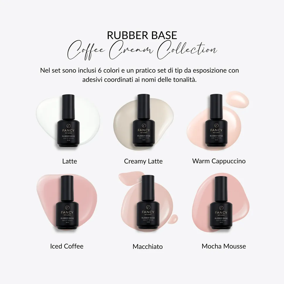 Rubber Base - Colección Coffee Cream (juego de 6 unidades)