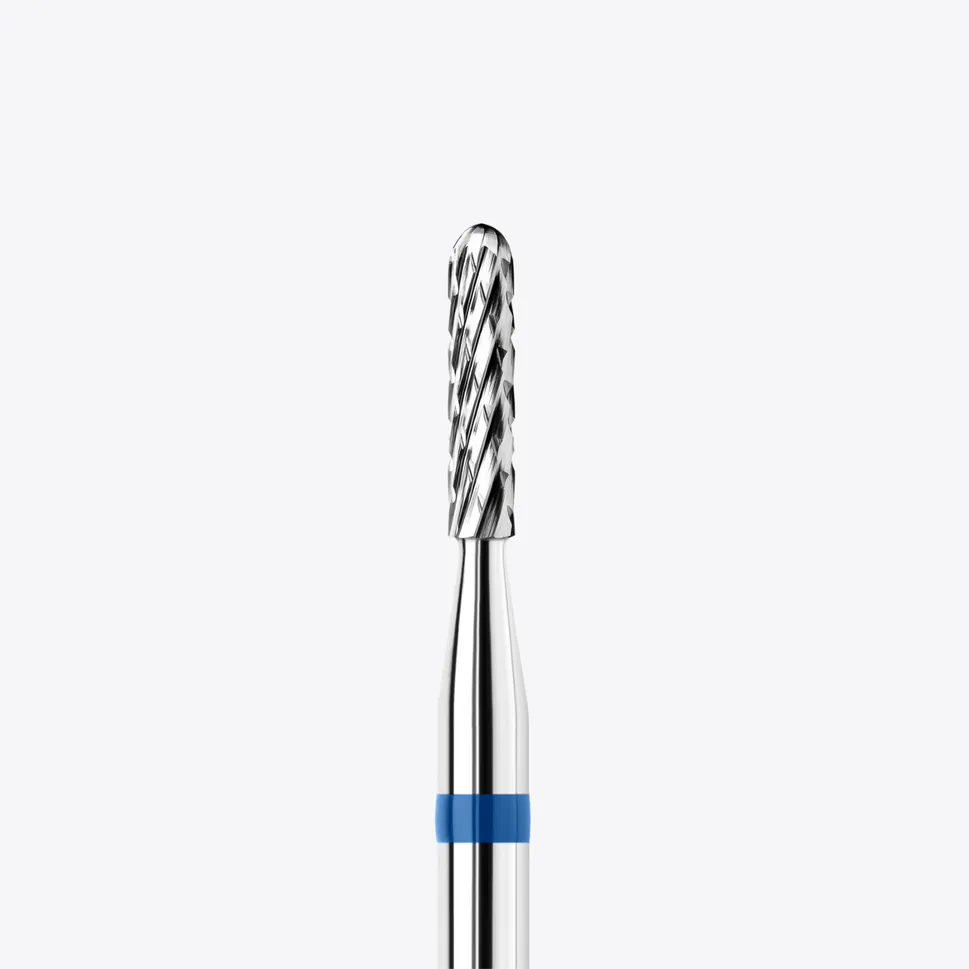 Punta de fresado de carburo de tungsteno KWARK – Cilíndrica con extremo redondeado de 1,6 mm, azul