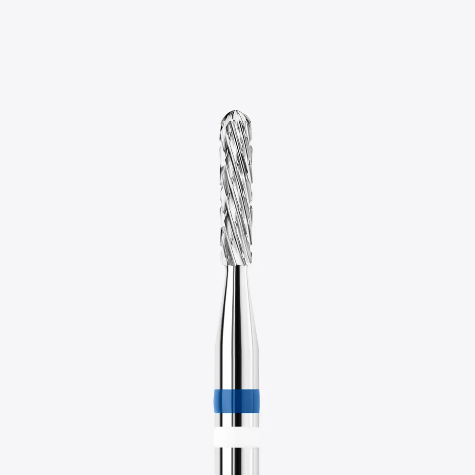 Punta de fresado de carburo de tungsteno KWARK para zurdos – Cilíndrica con extremo redondeado de 1,6 mm, azul
