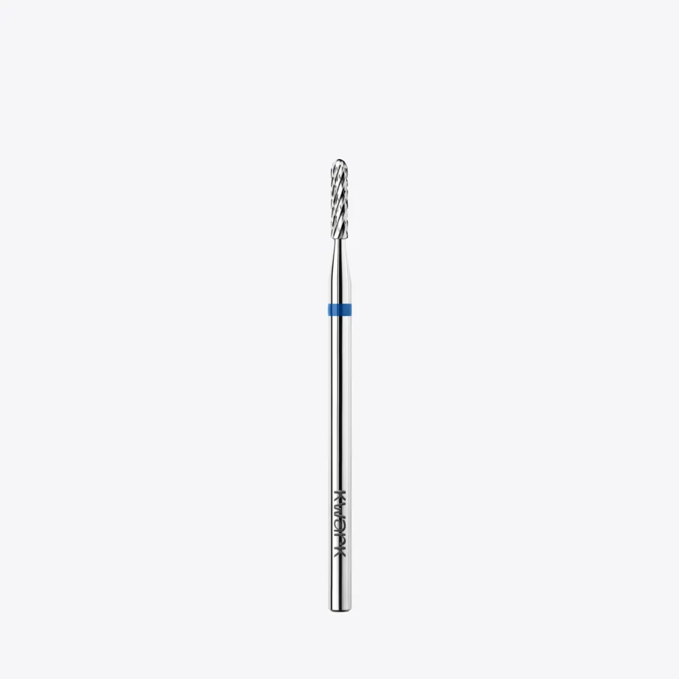 Punta de fresado de carburo de tungsteno KWARK – Cilíndrica con extremo redondeado de 1,6 mm, azul — Photo 1