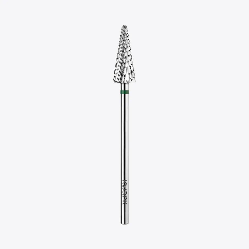 Punta de fresa de carburo de tungsteno KWARK – Cónica de 6 mm, verde — Photo 1