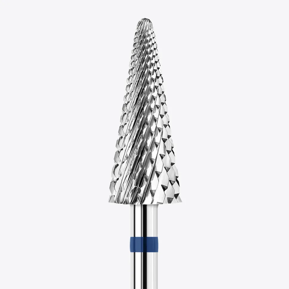 Punta de fresa de carburo de tungsteno KWARK – Cónica de 6 mm, azul