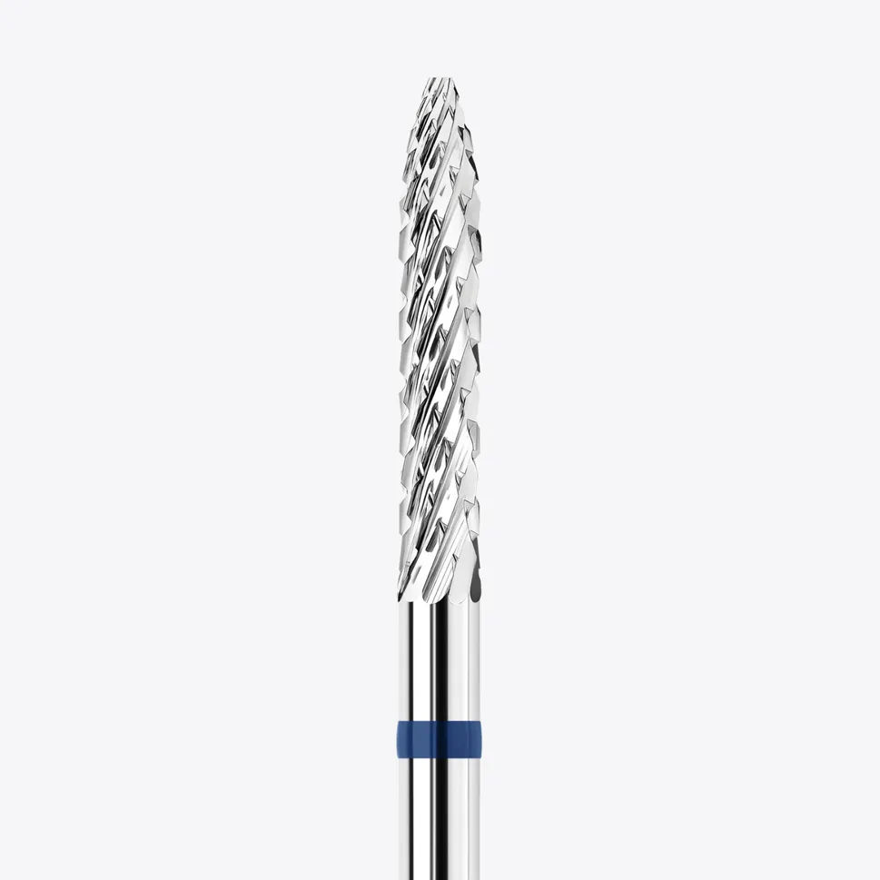Punta de fresa de carburo de tungsteno KWARK – Cónica 2,3 mm, azul