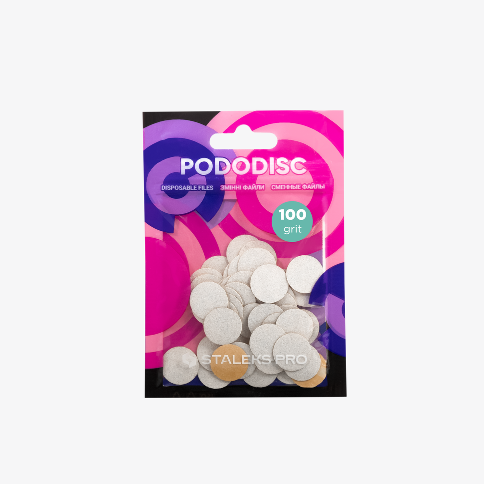 Limes de rechange pour disque de pédicure PODODISC STALEKS PRO S, grain 100 (50 pièces)