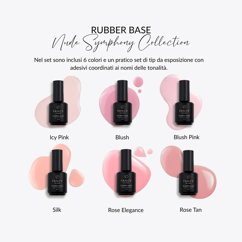 Rubber Base - Colección Nude Symphony (juego de 6 unidades)