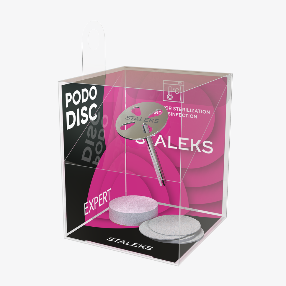 Disco para pedicura PODODISC S EXPERT y juego de limas desechables de grano 180, 5 unidades (15 mm)