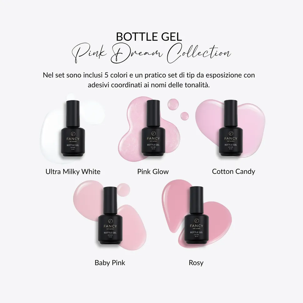Gel para botellas - Colección Pink Dream (set de 5 unidades)