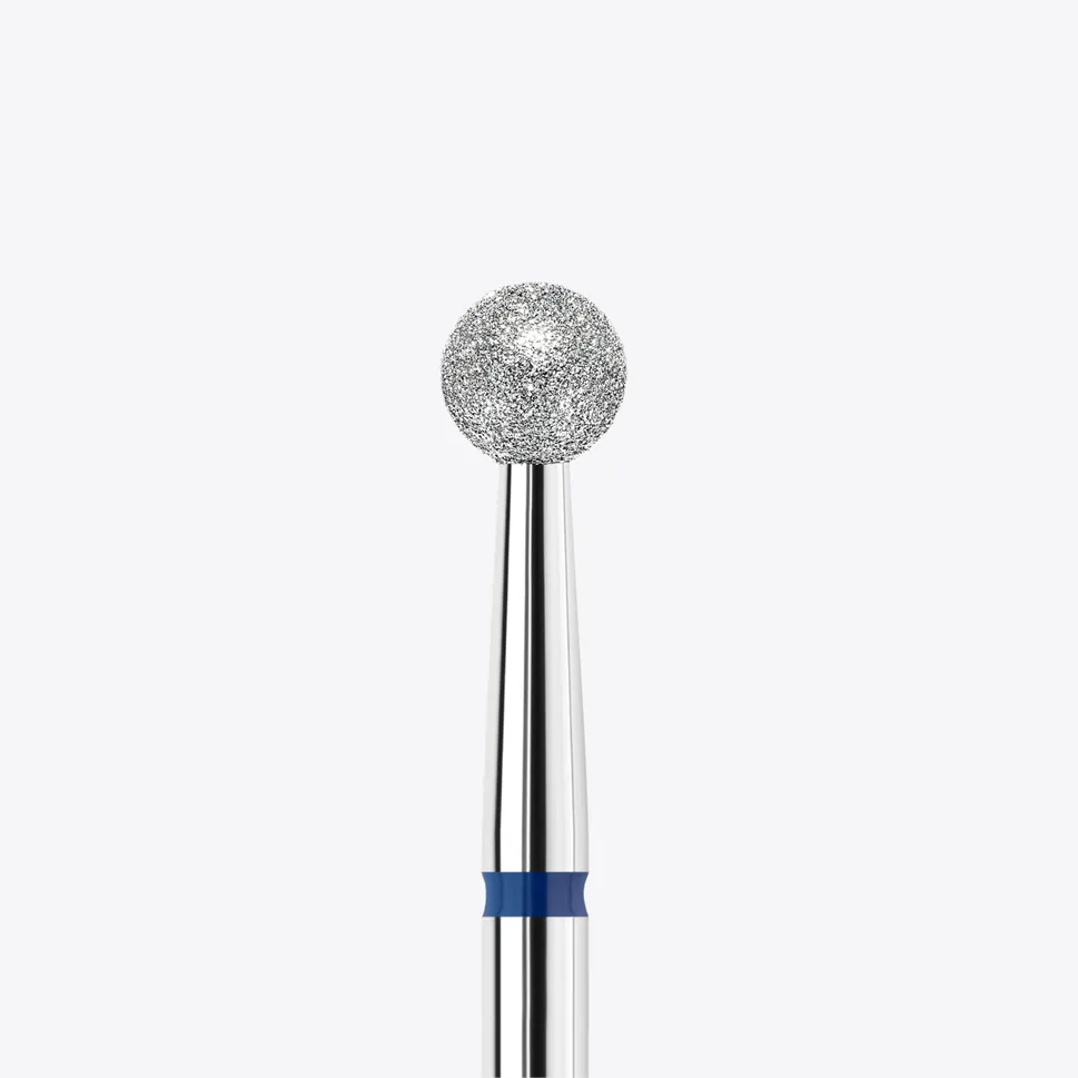 Punta de fresa diamantada y platinada KWARK – Esfera de 4 mm, azul