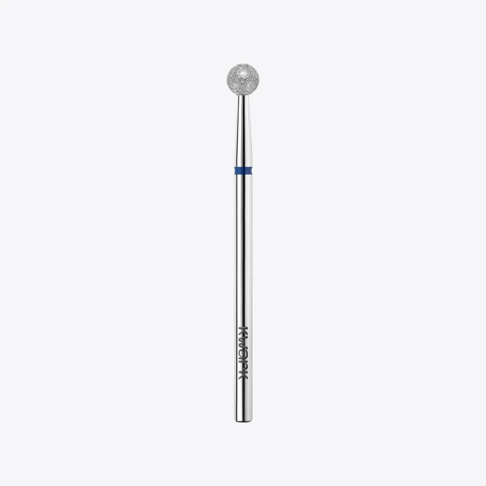 Punta de fresa diamantada y platinada KWARK – Esfera de 4 mm, azul — Photo 1