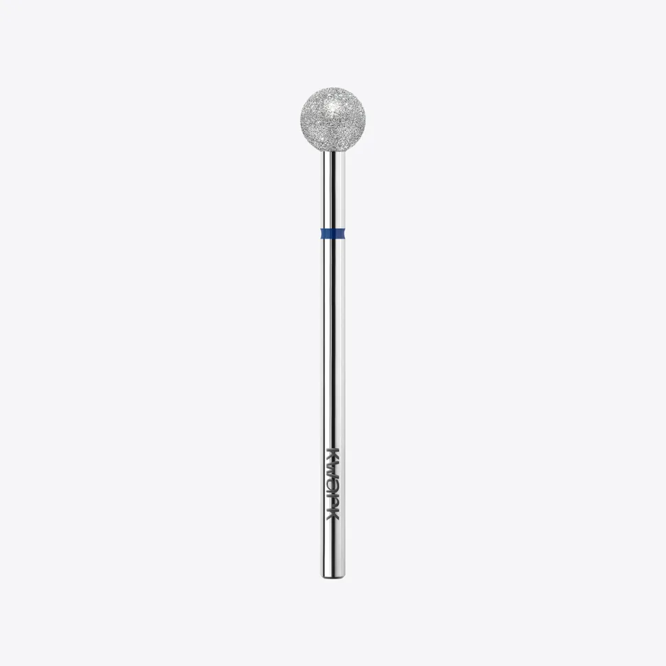 Punta de fresa diamantada y platinada KWARK – Esfera de 6 mm, azul — Photo 1