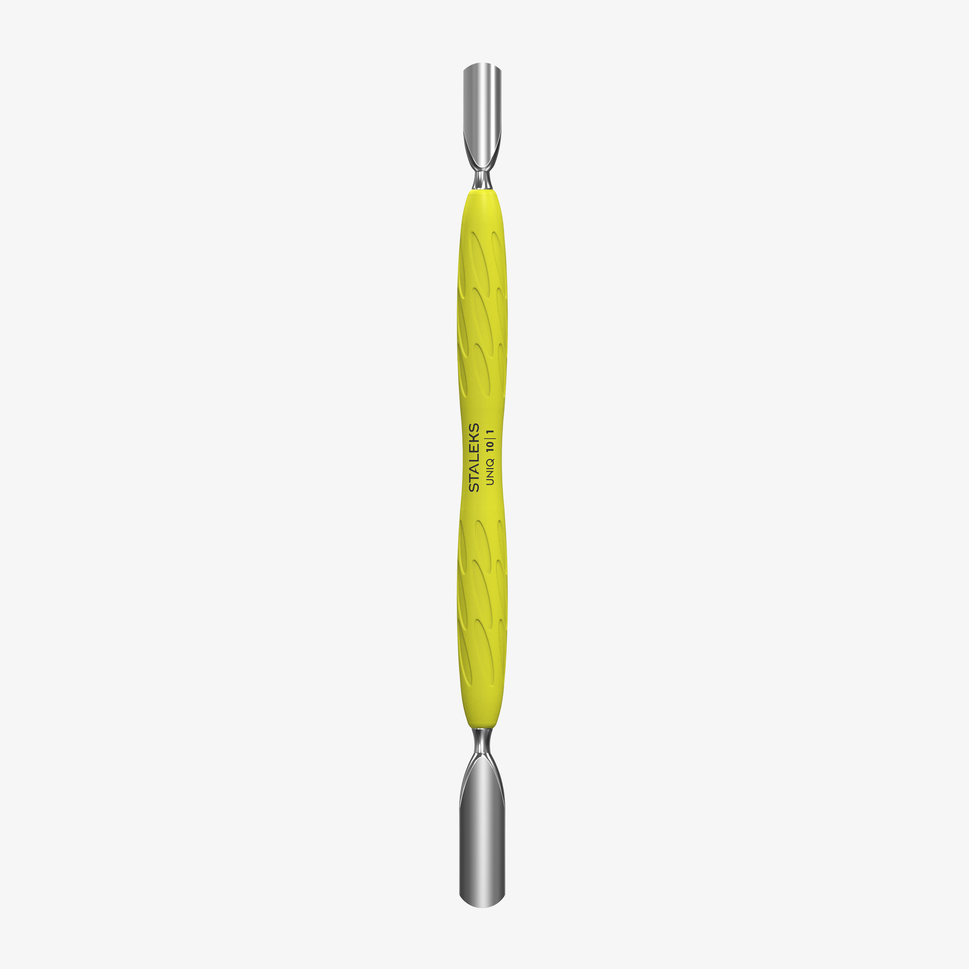Empujador para manicura Gummy con mango de silicona UNIQ 10 TIPO 1 (empujador redondeado ancho y redondeado estrecho) — Photo 1