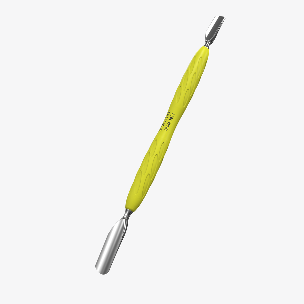 Empujador para manicura Gummy con mango de silicona UNIQ 10 TIPO 1 (empujador redondeado ancho y redondeado estrecho)