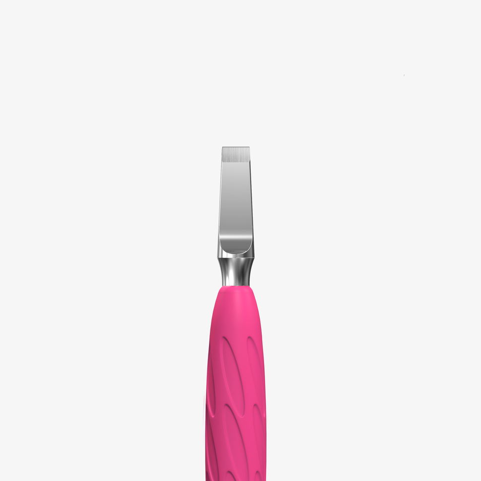 UNIQ 10 TYPE 5 Gummy Cuticle Pusher with Silicone Handle (Tapered, Rounded Pusher and Straight Blade) — Photo 3