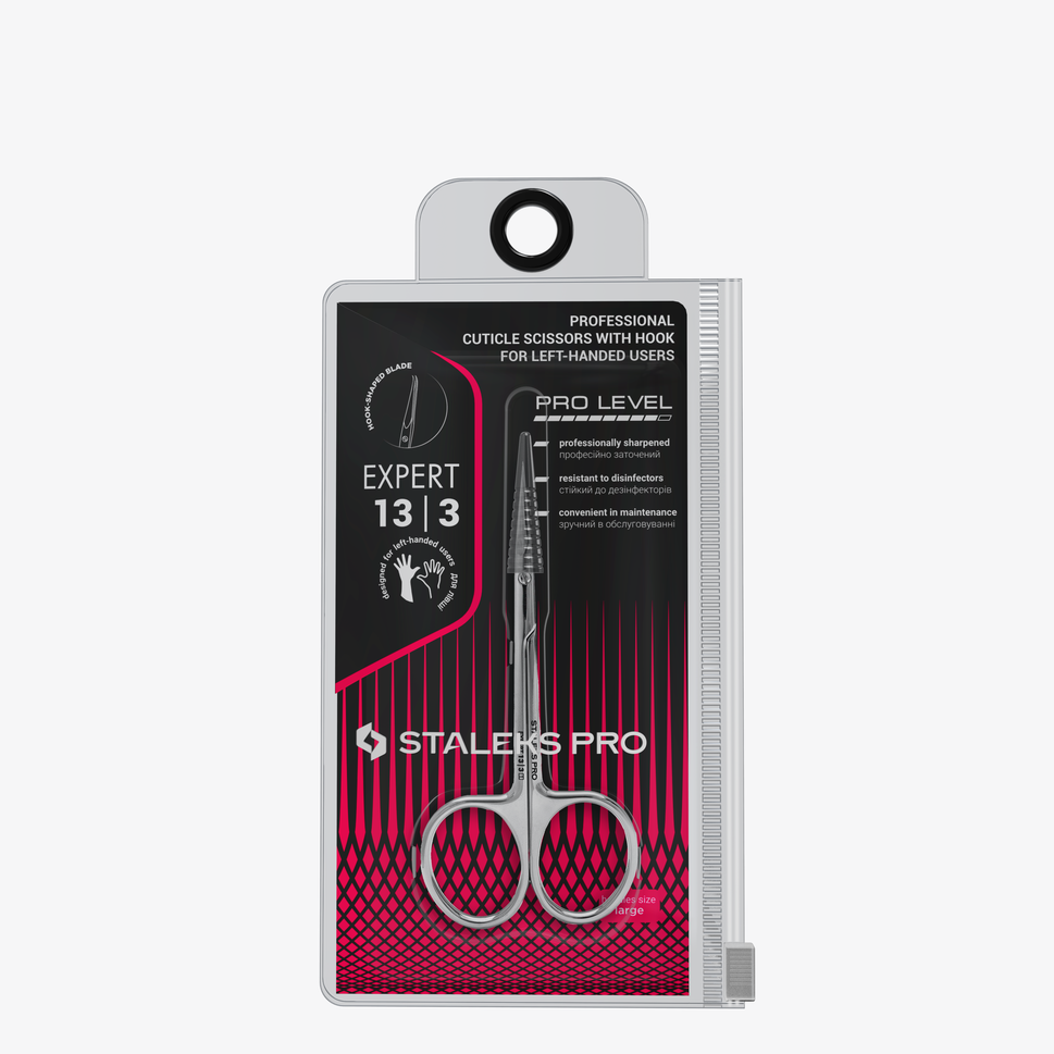 Tijeras profesionales para cutículas con gancho para zurdos EXPERT 13 TIPO 3 — Photo 5