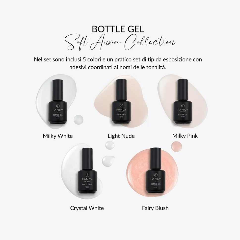 Gel en botella - Colección Soft Aura (set de 5 unidades)