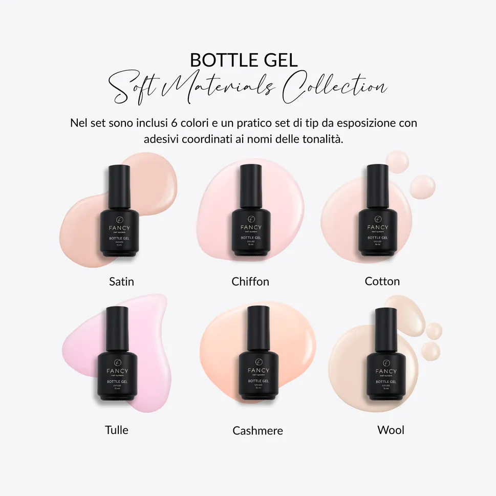 Bottle Gel - Colección Soft Materials (juego de 6 unidades)