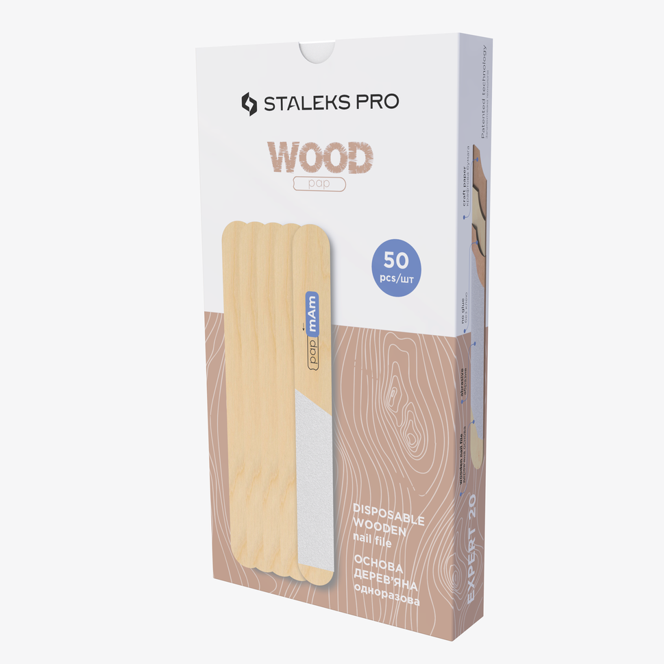 Base de madera desechable para lima de uñas EXPERT 20 (50 uds.)